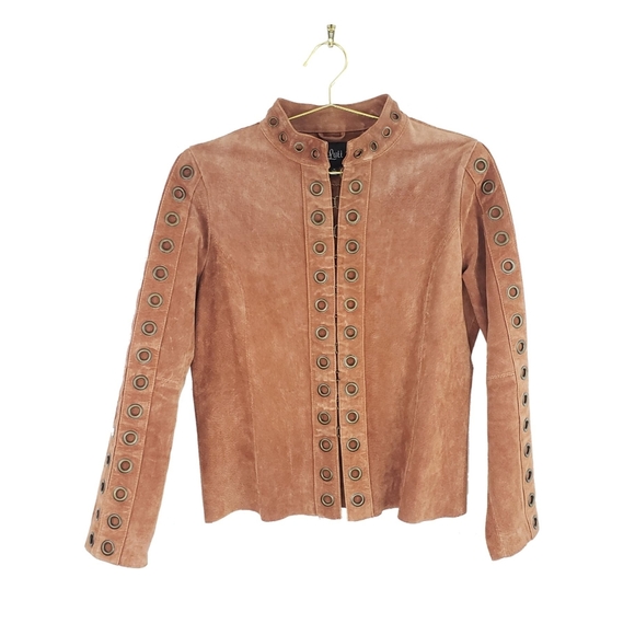 Luii Jackets & Blazers - Luii 100% Suede Leather Grommet Jacket M
